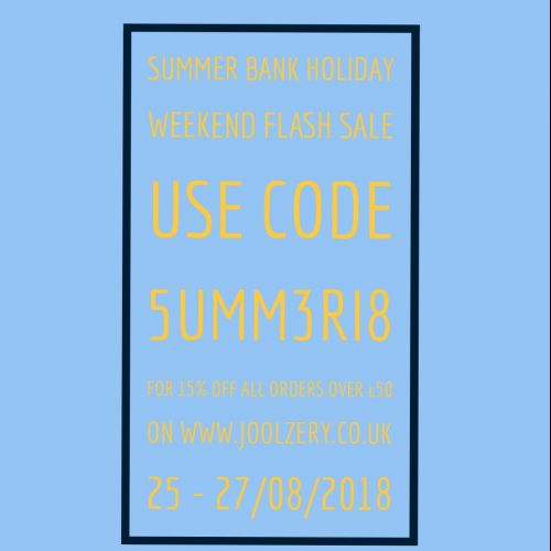 2018 Summer Bank Holiday Weekend Flash Sale Voucher Code